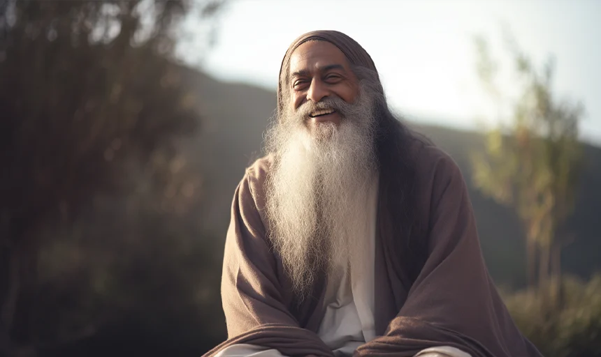 Porträt von Osho, dem Erfinder der Nataraj Meditation